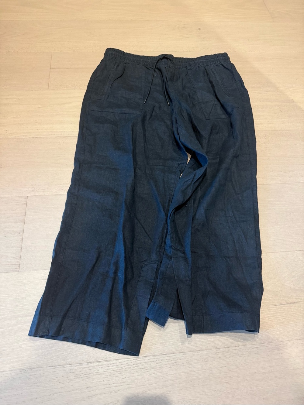 Women’s Athleta 1X Black Lightweight Drawstring Linen Pants